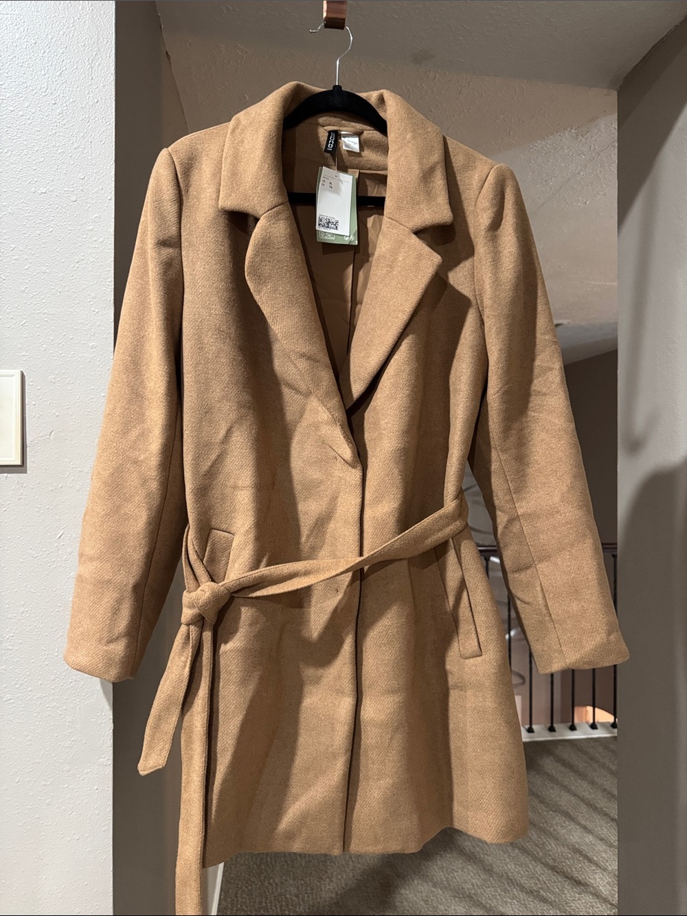 H&M Camel Belted Coat